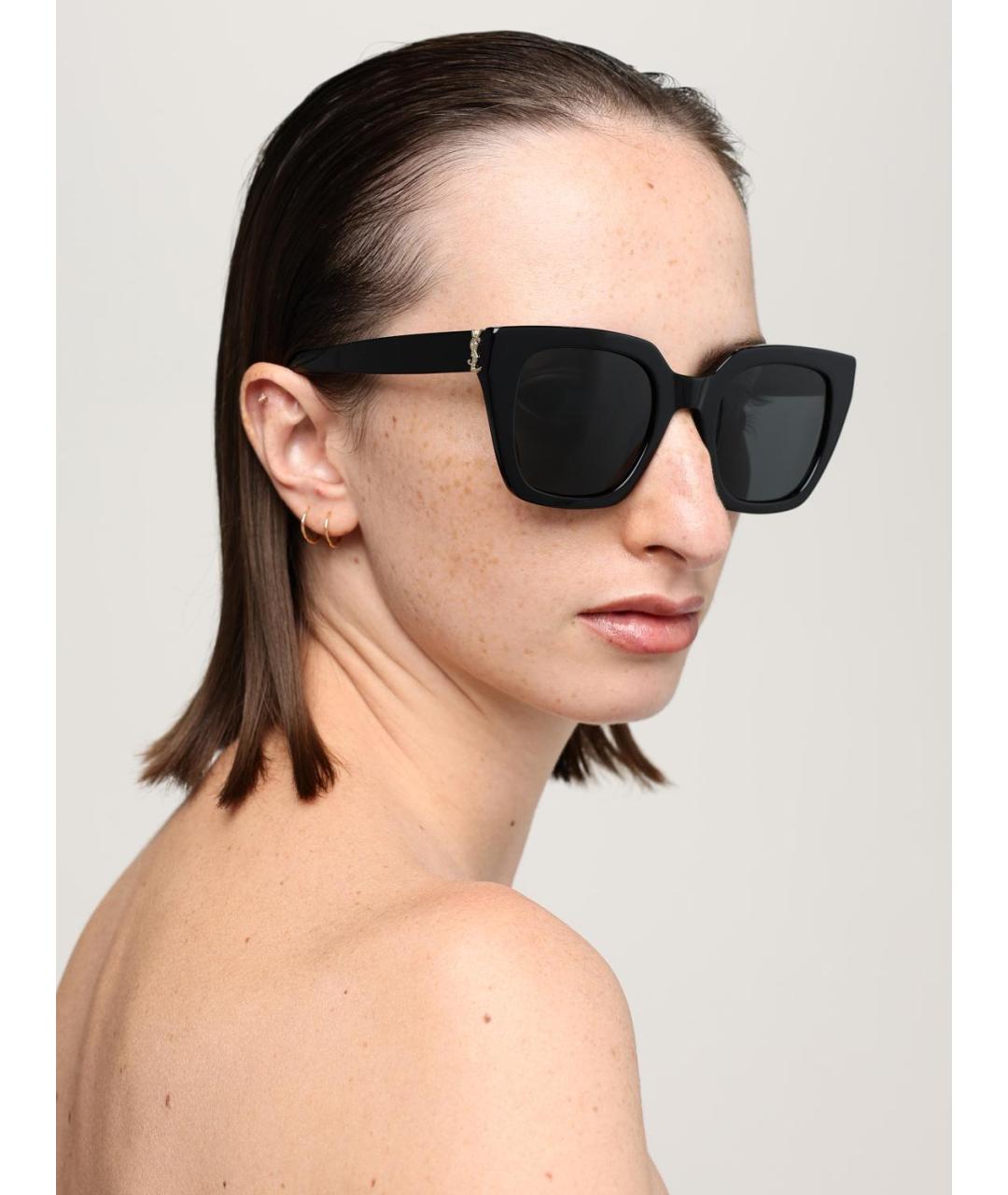 SAINT LAURENT Черные солнцезащитные очки, фото 2