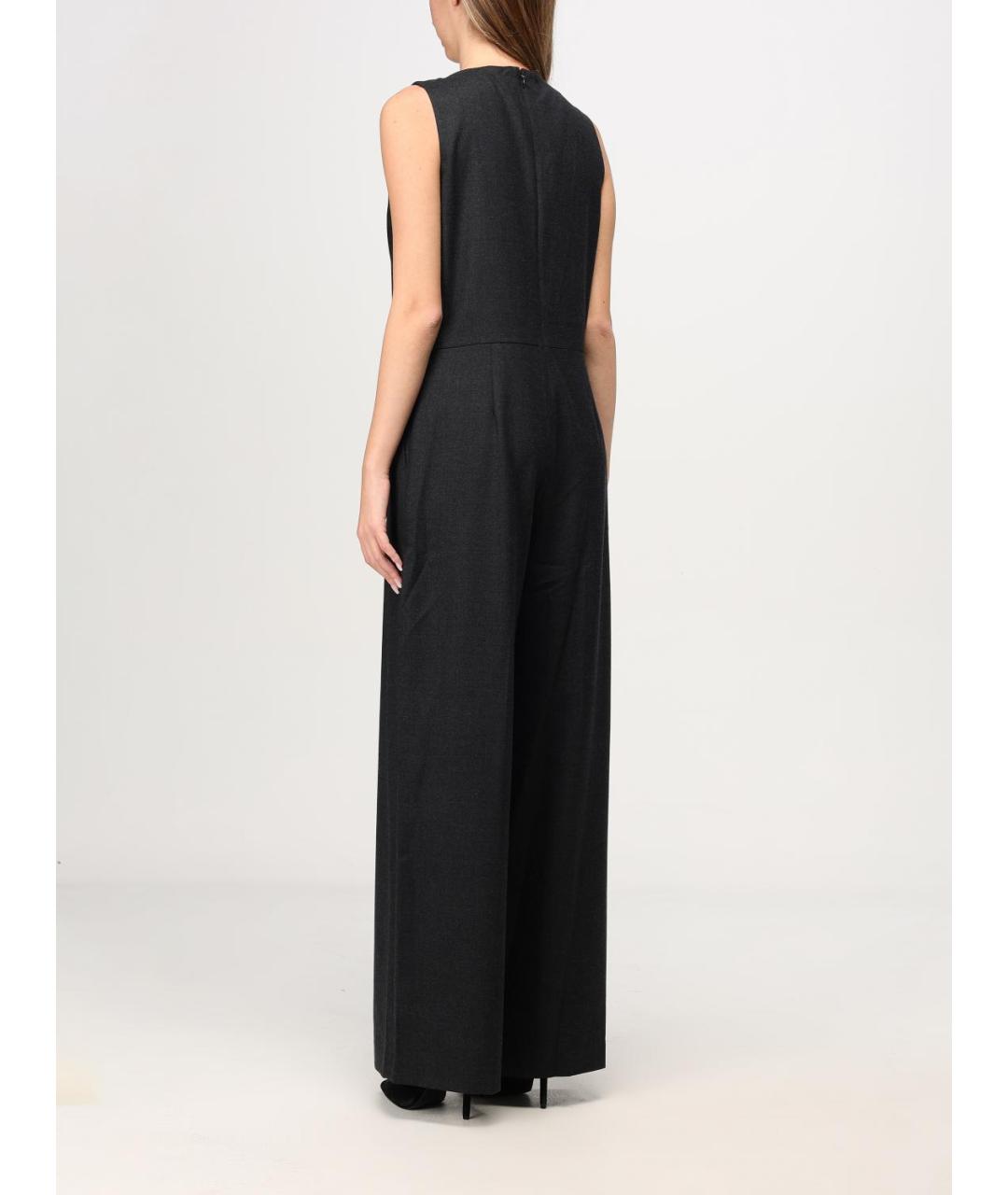 JIL SANDER Черный вискозный комбинезон, фото 3