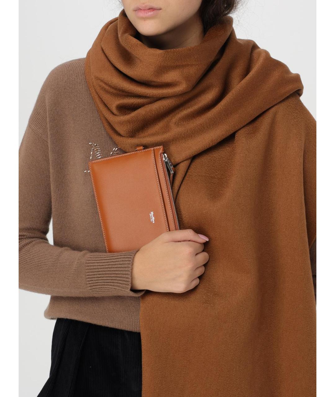 MAX MARA Коричневый кожаный кошелек, фото 3