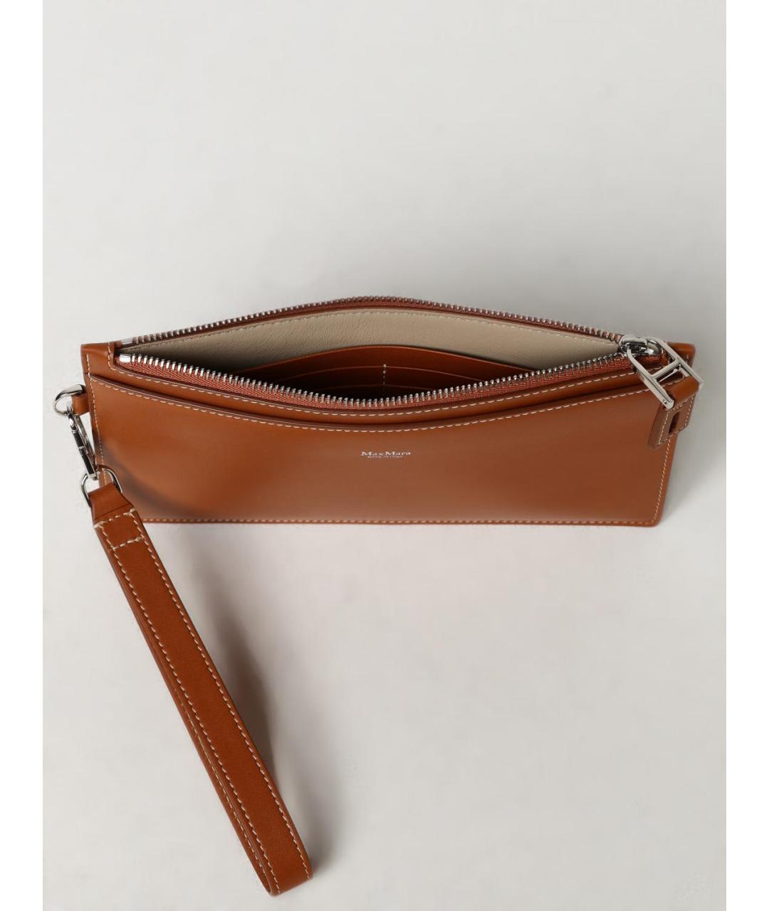 MAX MARA Коричневый кожаный кошелек, фото 5