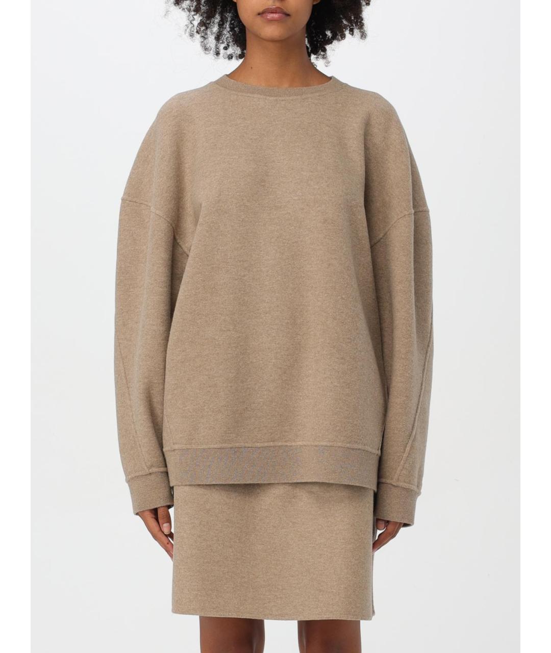 MAX MARA Бежевый шерстяной джемпер / свитер, фото 2