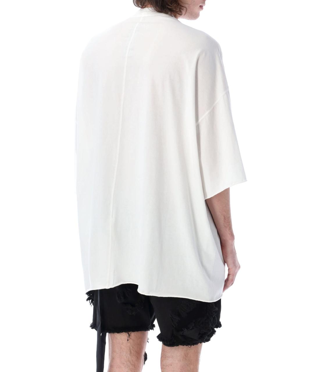 RICK OWENS DRKSHDW Белая хлопковая футболка, фото 2