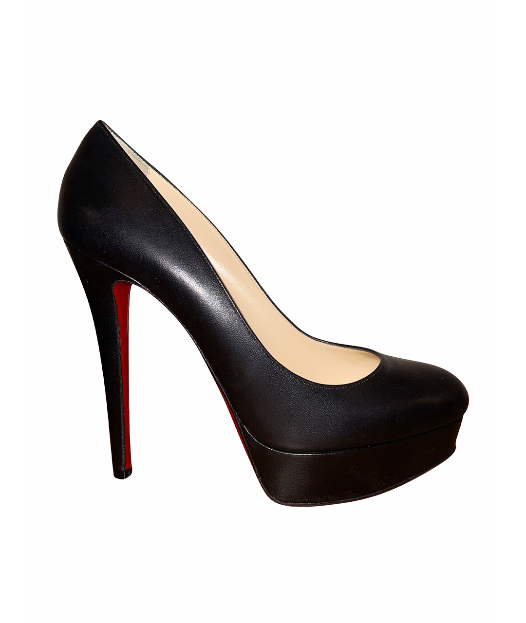 CHRISTIAN LOUBOUTIN Черные кожаные туфли, фото 1