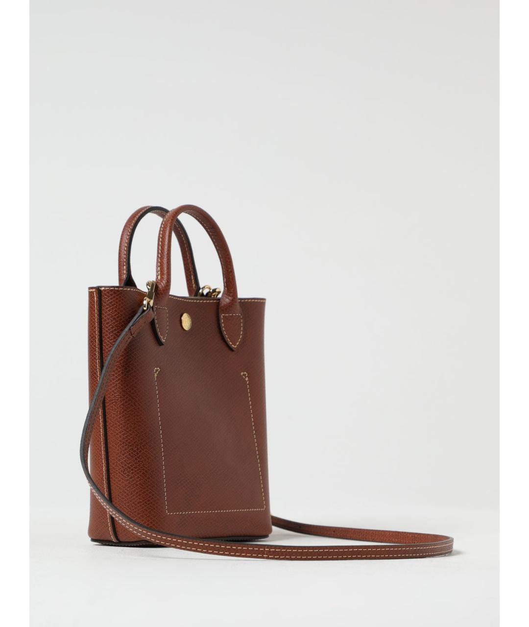 LONGCHAMP Коричневая кожаная сумка через плечо, фото 2