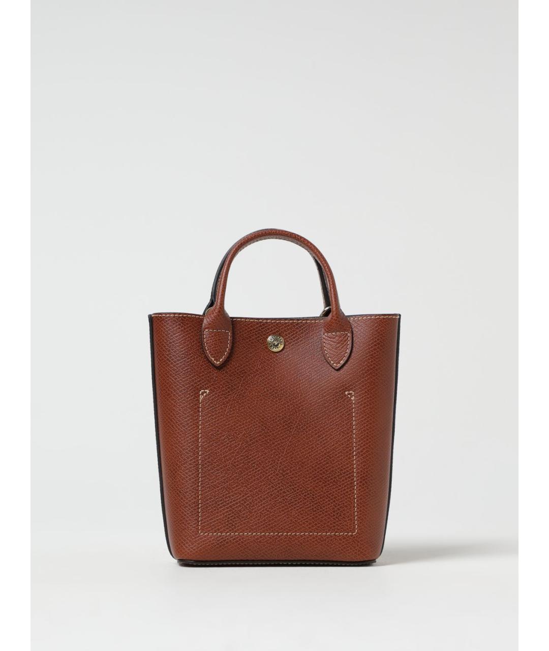 LONGCHAMP Коричневая кожаная сумка через плечо, фото 4