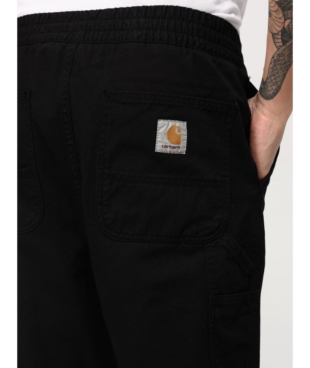 CARHARTT WIP Черные хлопковые повседневные брюки, фото 5