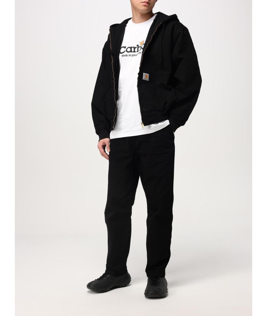 CARHARTT WIP Черные хлопковые повседневные брюки, фото 3