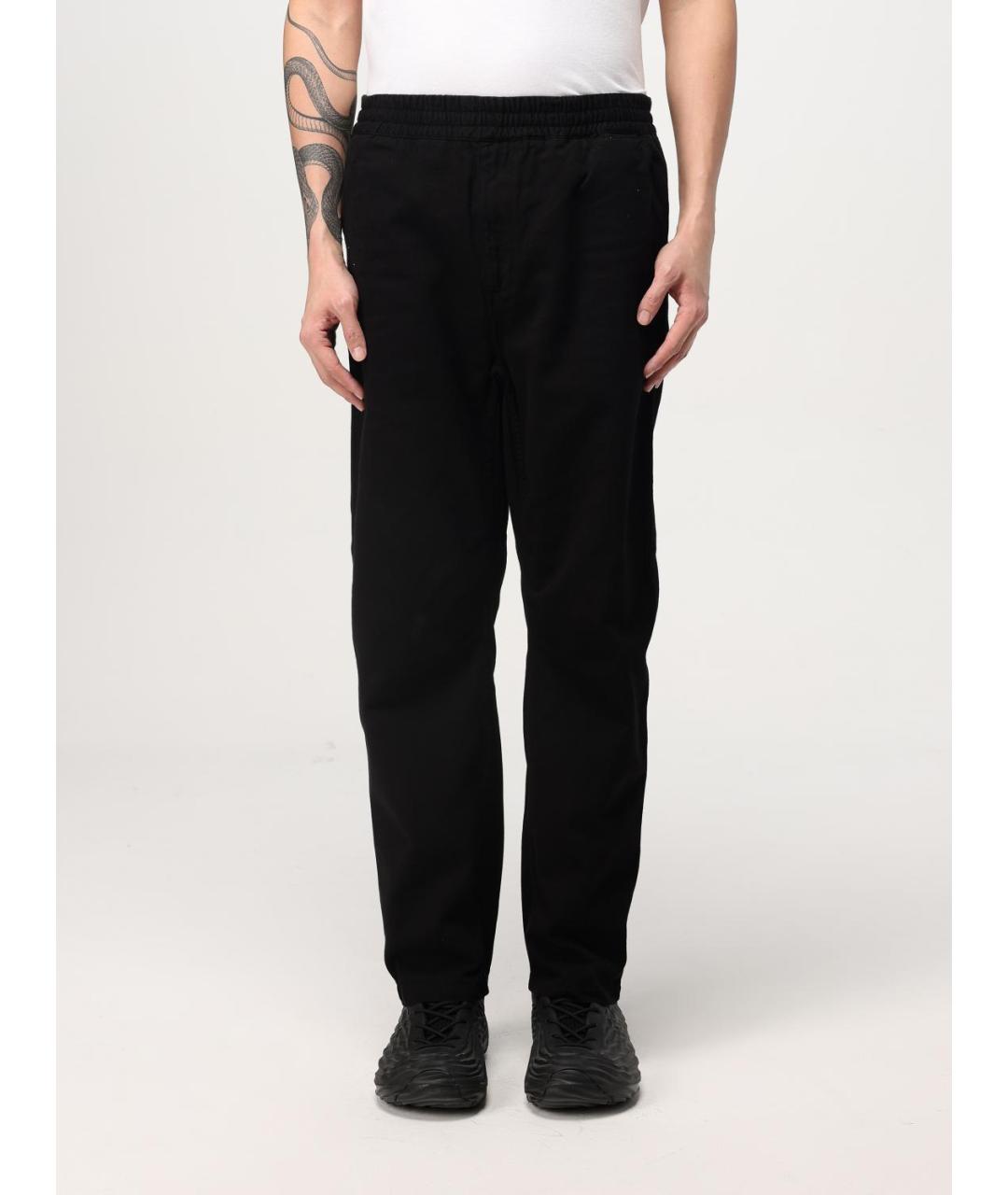 CARHARTT WIP Черные хлопковые повседневные брюки, фото 2