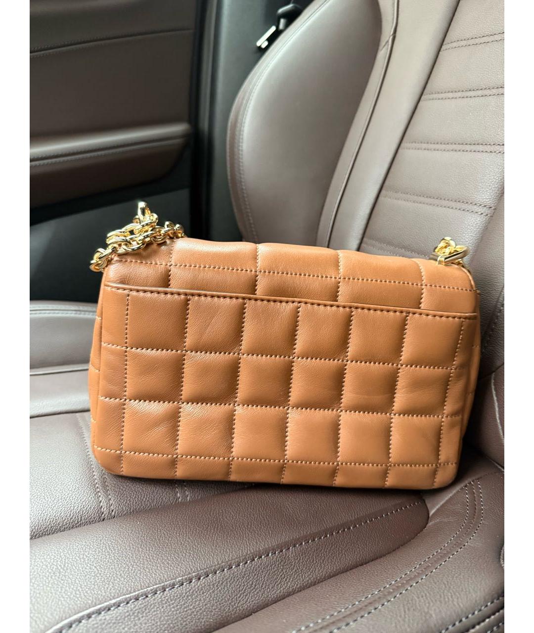 MICHAEL KORS Коричневая кожаная сумка через плечо, фото 3