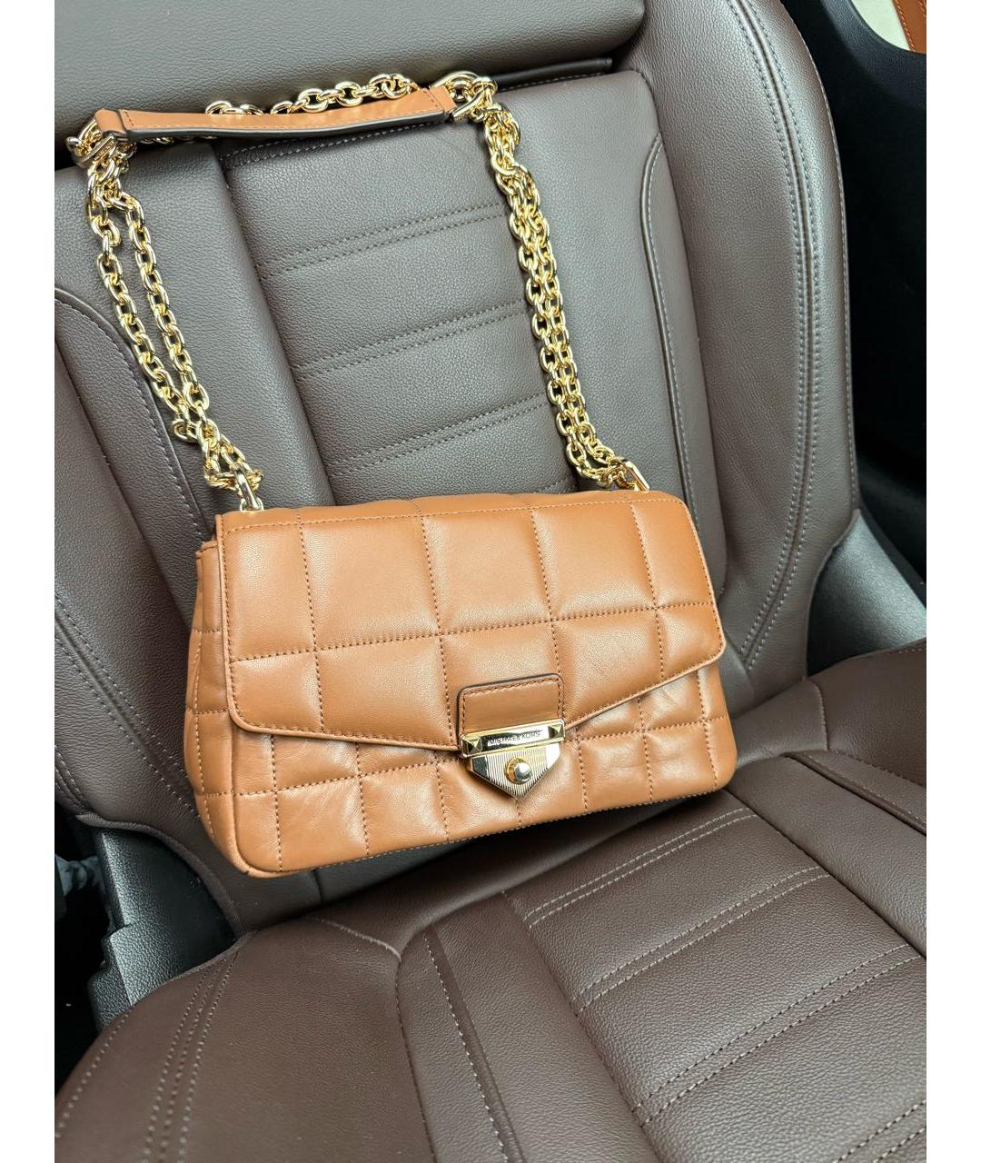 MICHAEL KORS Коричневая кожаная сумка через плечо, фото 2