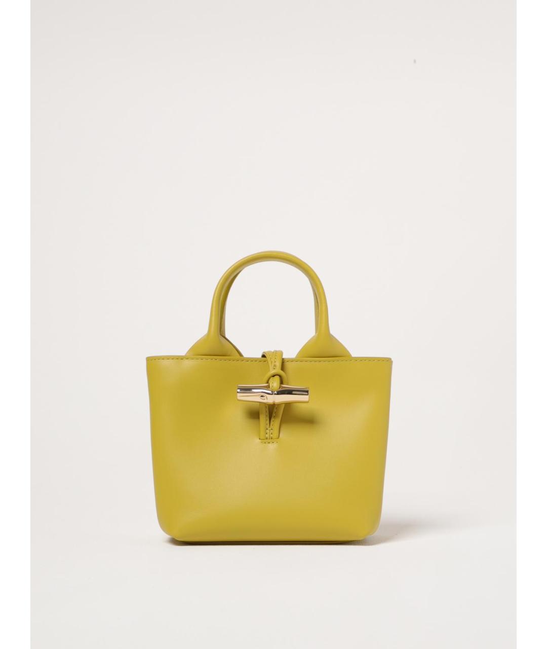 LONGCHAMP Горчичная кожаная сумка через плечо, фото 4