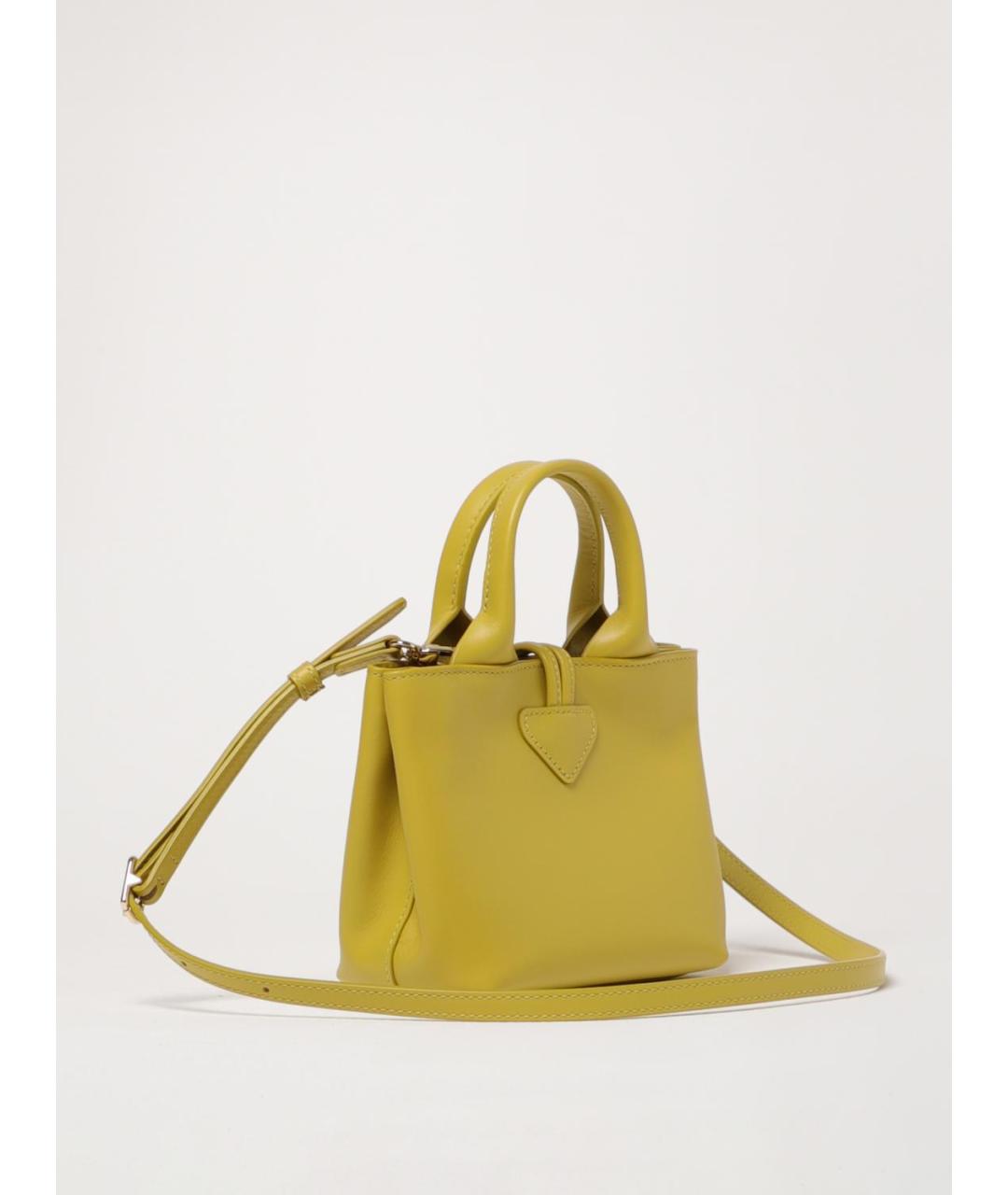 LONGCHAMP Горчичная кожаная сумка через плечо, фото 2