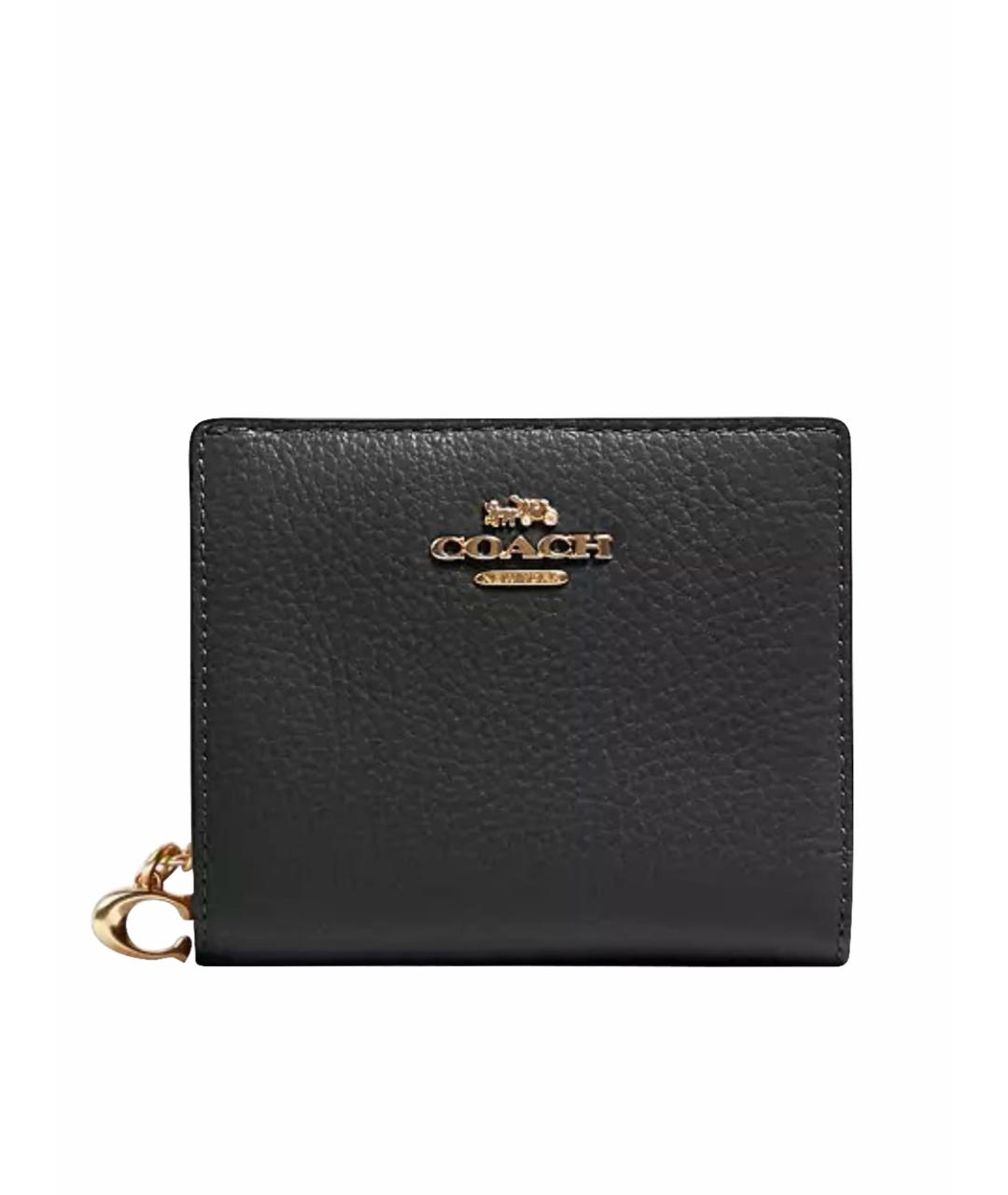 COACH Черный кожаный кошелек, фото 1
