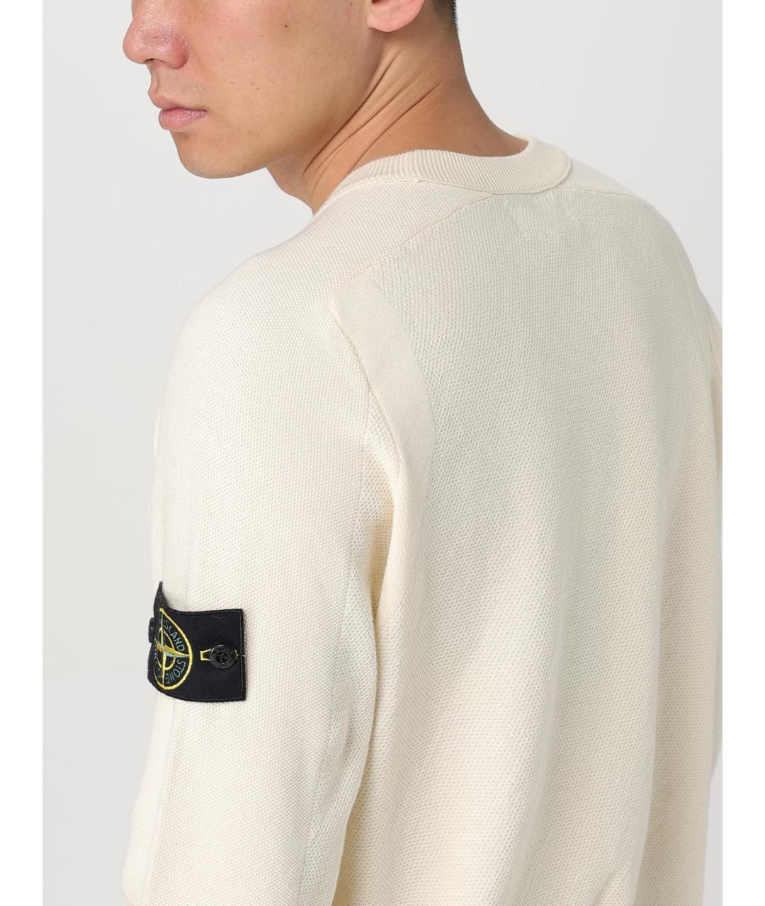 STONE ISLAND Антрацитовый хлопковый джемпер / свитер, фото 6