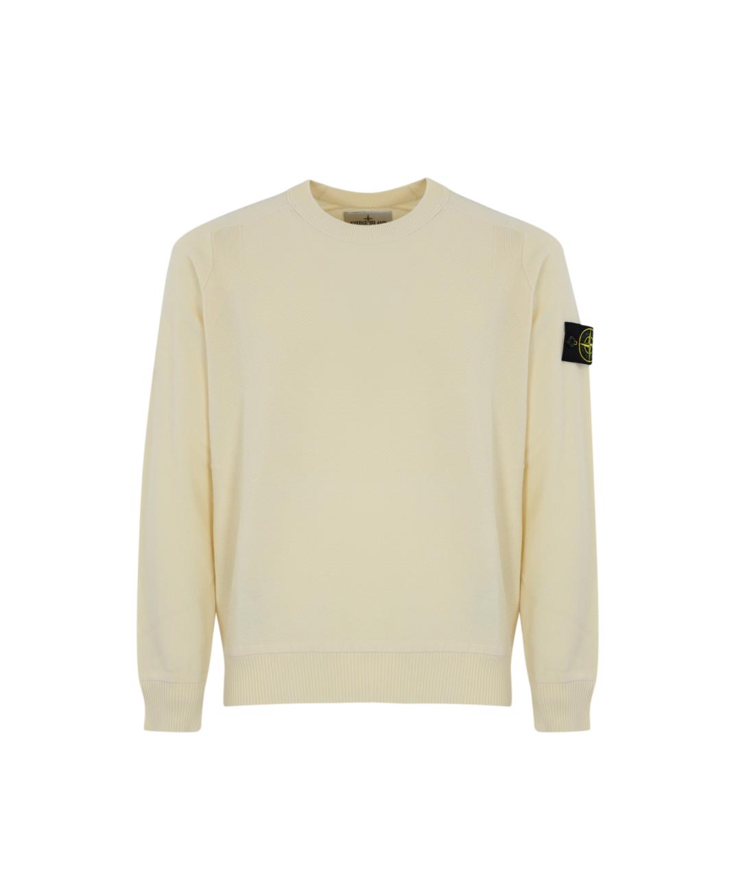 STONE ISLAND Антрацитовый хлопковый джемпер / свитер, фото 1