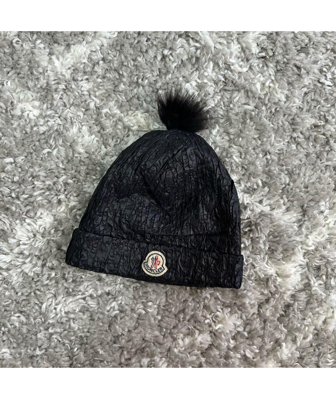 MONCLER Черная шапка, фото 5