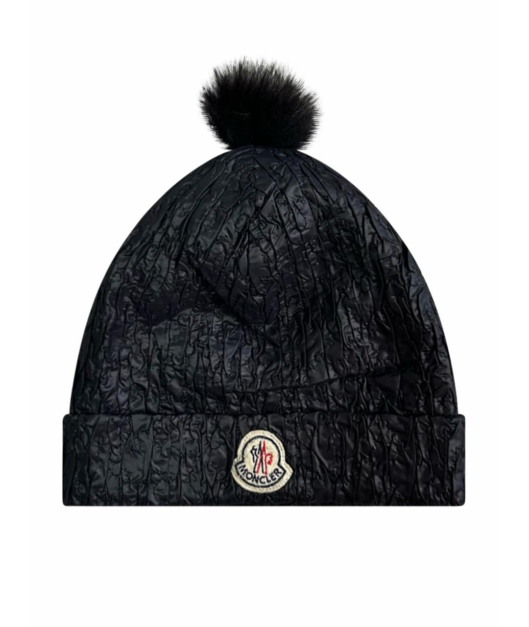 MONCLER Черная шапка, фото 1