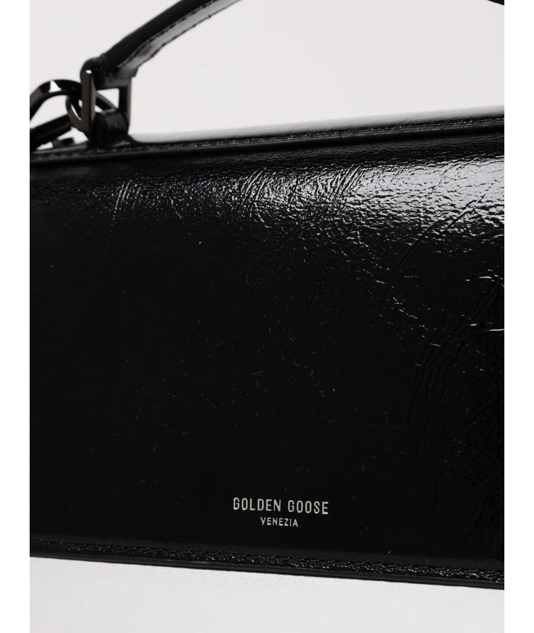 GOLDEN GOOSE DELUXE BRAND Черная кожаная сумка через плечо, фото 3