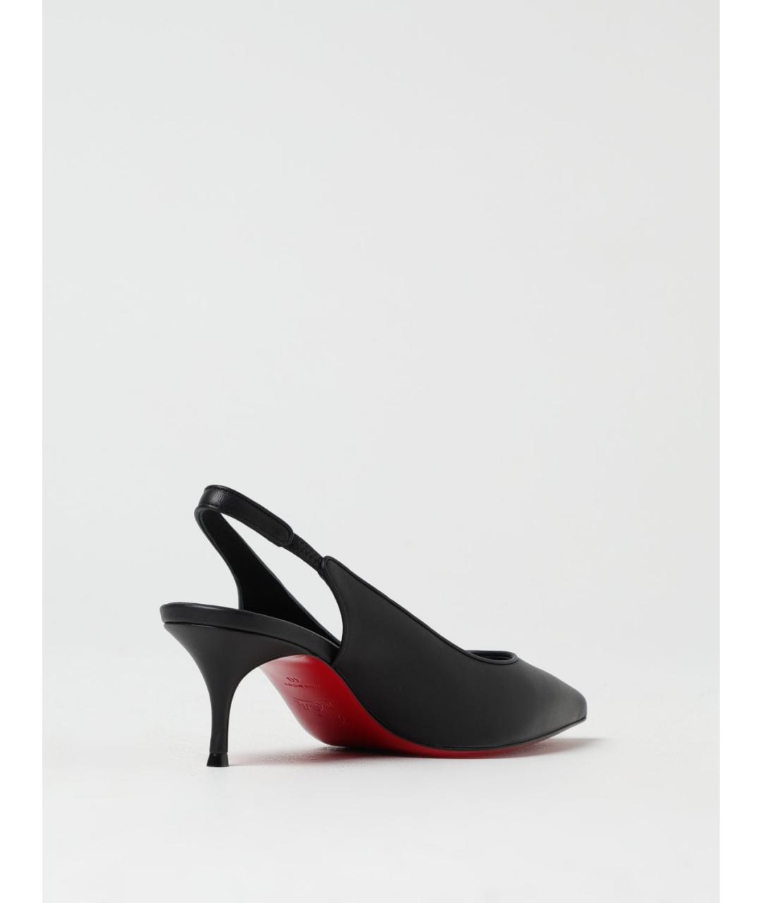 CHRISTIAN LOUBOUTIN Черные кожаные туфли, фото 3