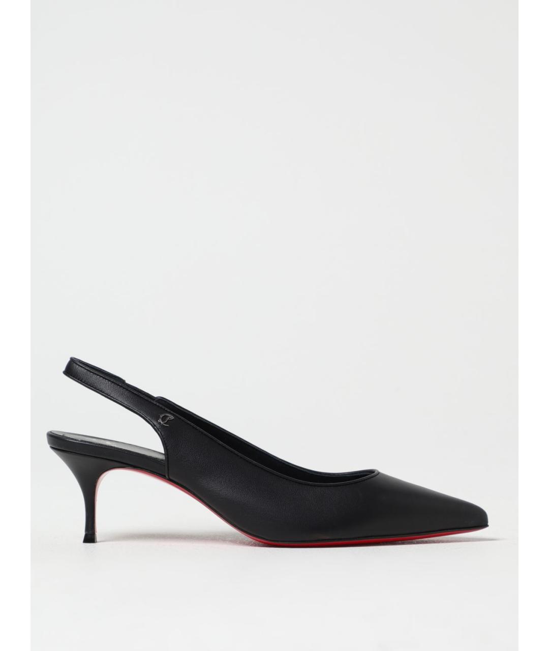 CHRISTIAN LOUBOUTIN Черные кожаные туфли, фото 5