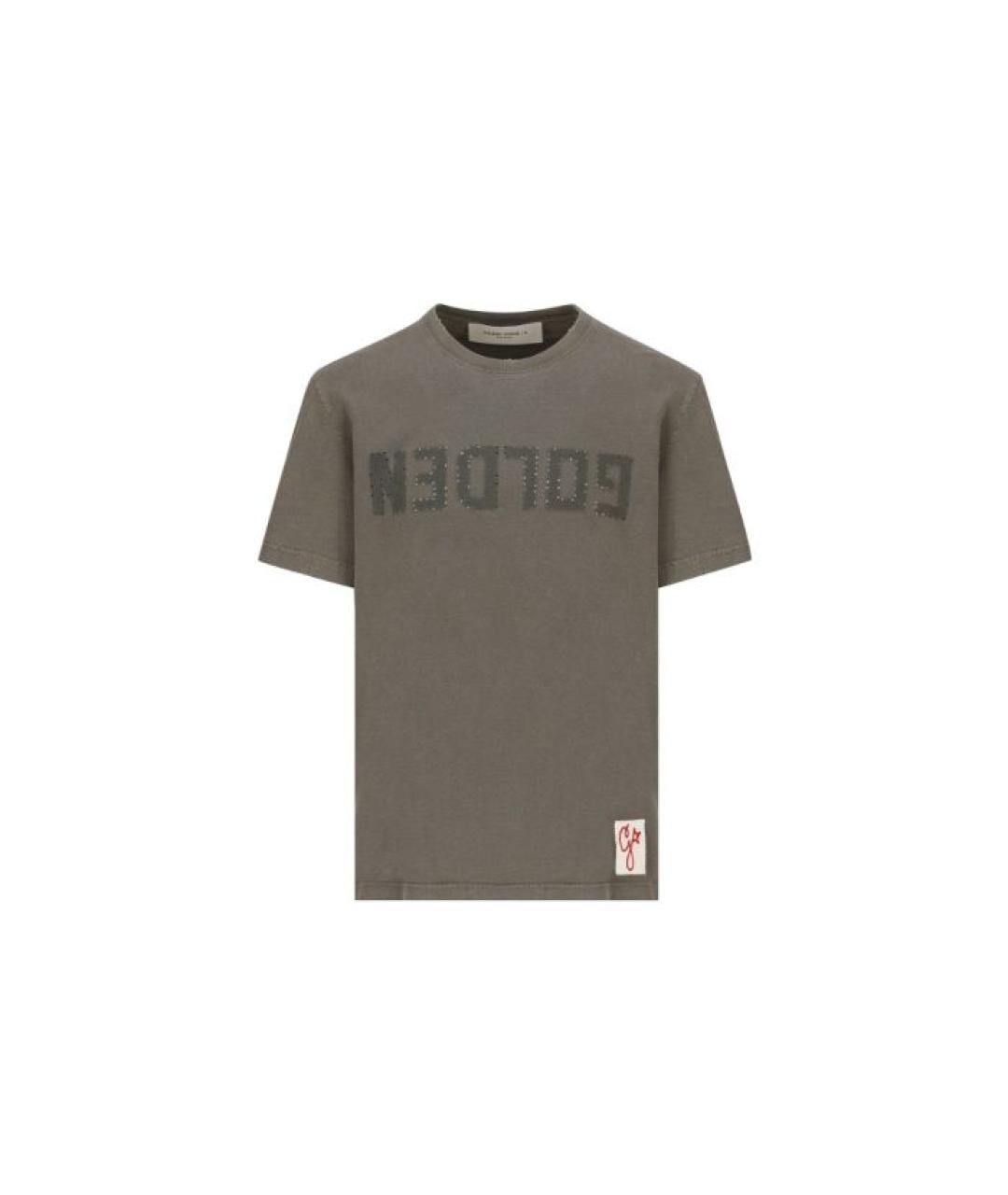 GOLDEN GOOSE DELUXE BRAND Антрацитовая футболка, фото 1