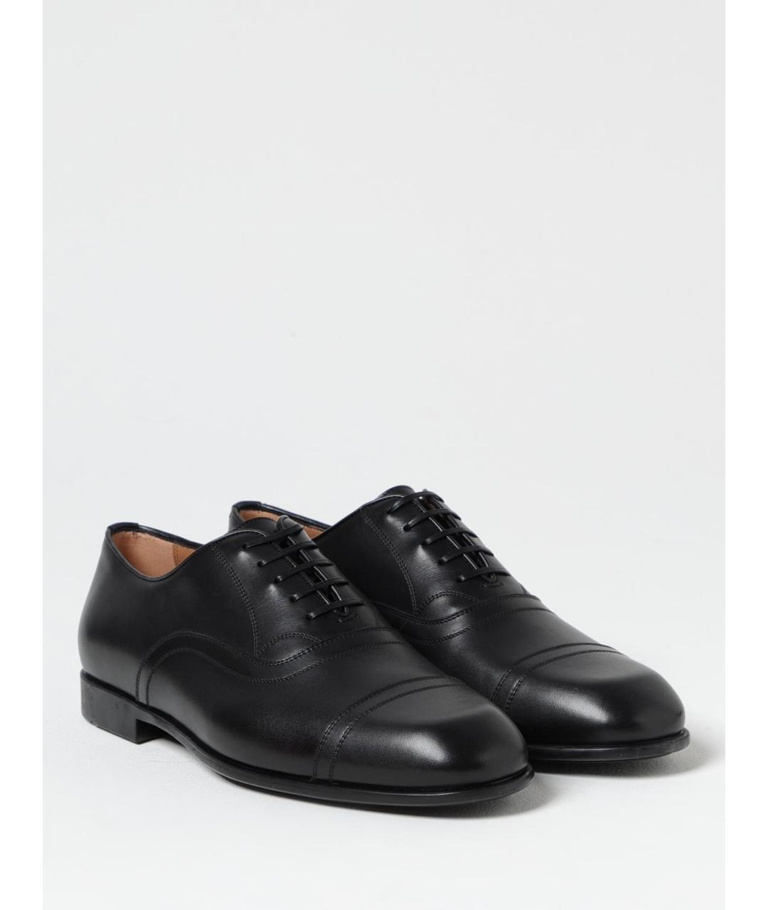 FERRAGAMO Черные кожаные туфли, фото 2