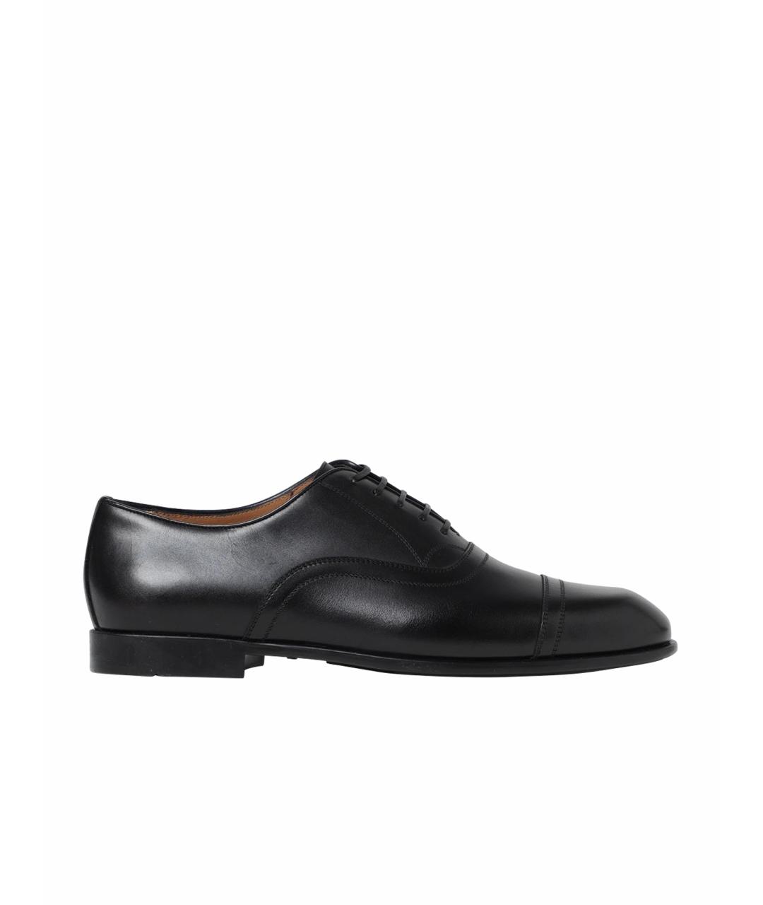 FERRAGAMO Черные кожаные туфли, фото 1