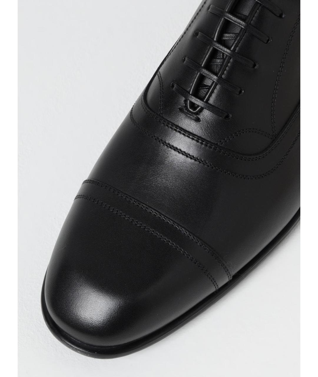 FERRAGAMO Черные кожаные туфли, фото 4