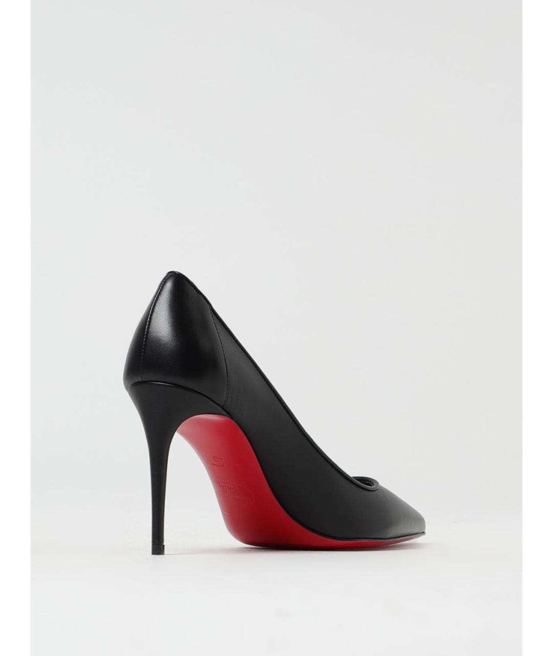 CHRISTIAN LOUBOUTIN Черные кожаные туфли, фото 3