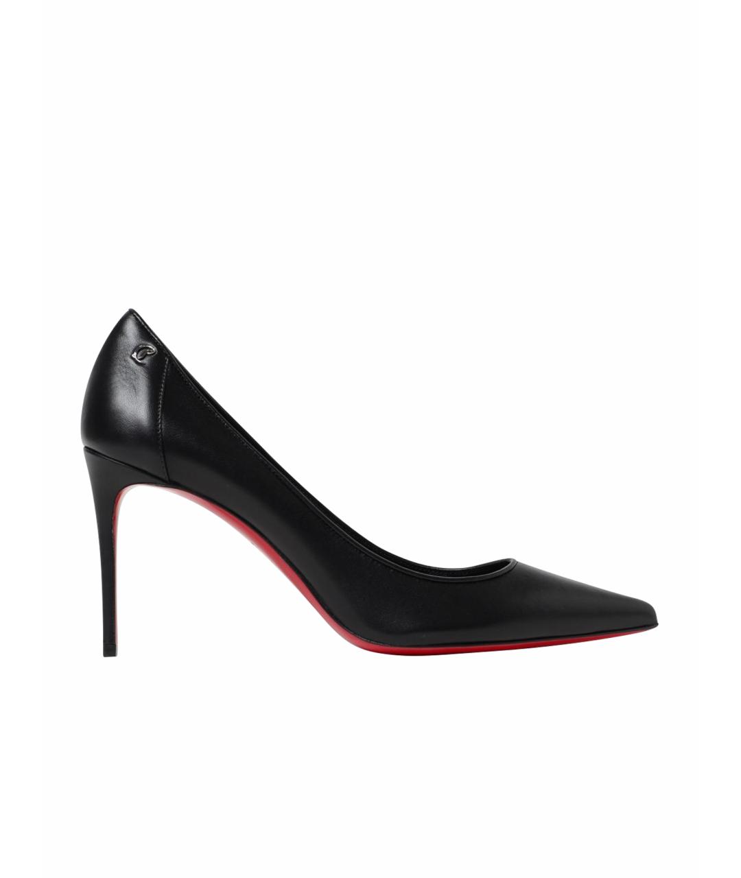CHRISTIAN LOUBOUTIN Черные кожаные туфли, фото 1
