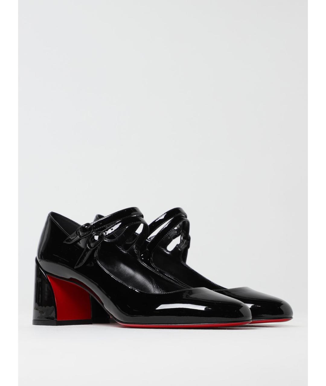CHRISTIAN LOUBOUTIN Черные туфли из лакированной кожи, фото 2