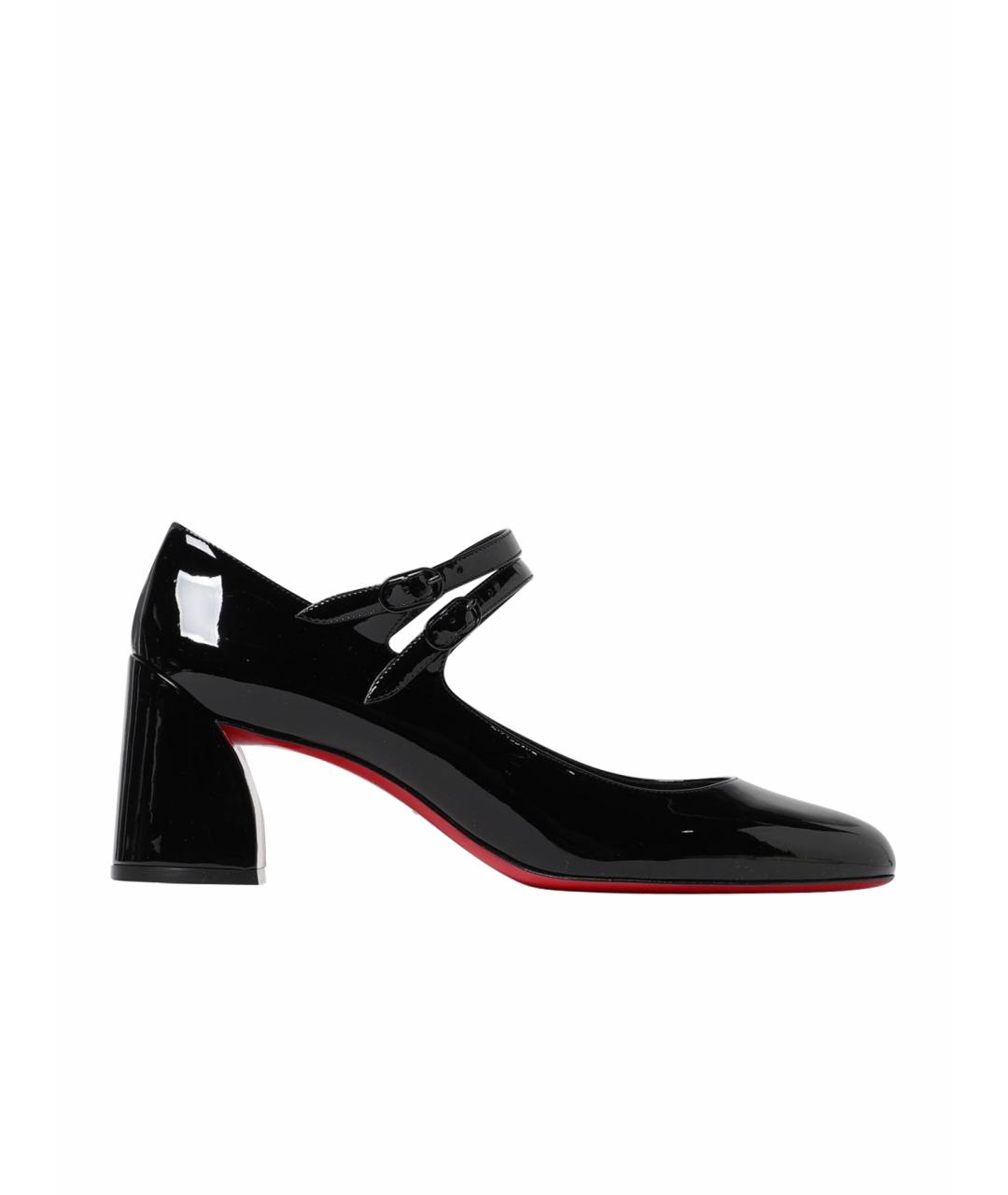 CHRISTIAN LOUBOUTIN Черные туфли из лакированной кожи, фото 1