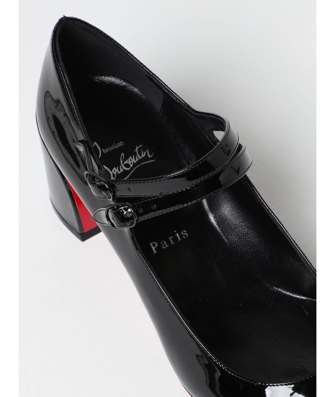 CHRISTIAN LOUBOUTIN Черные туфли из лакированной кожи, фото 4