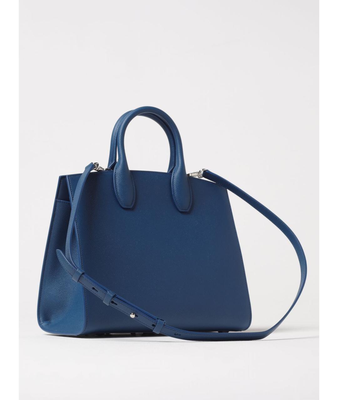FERRAGAMO Синяя кожаная сумка тоут, фото 2