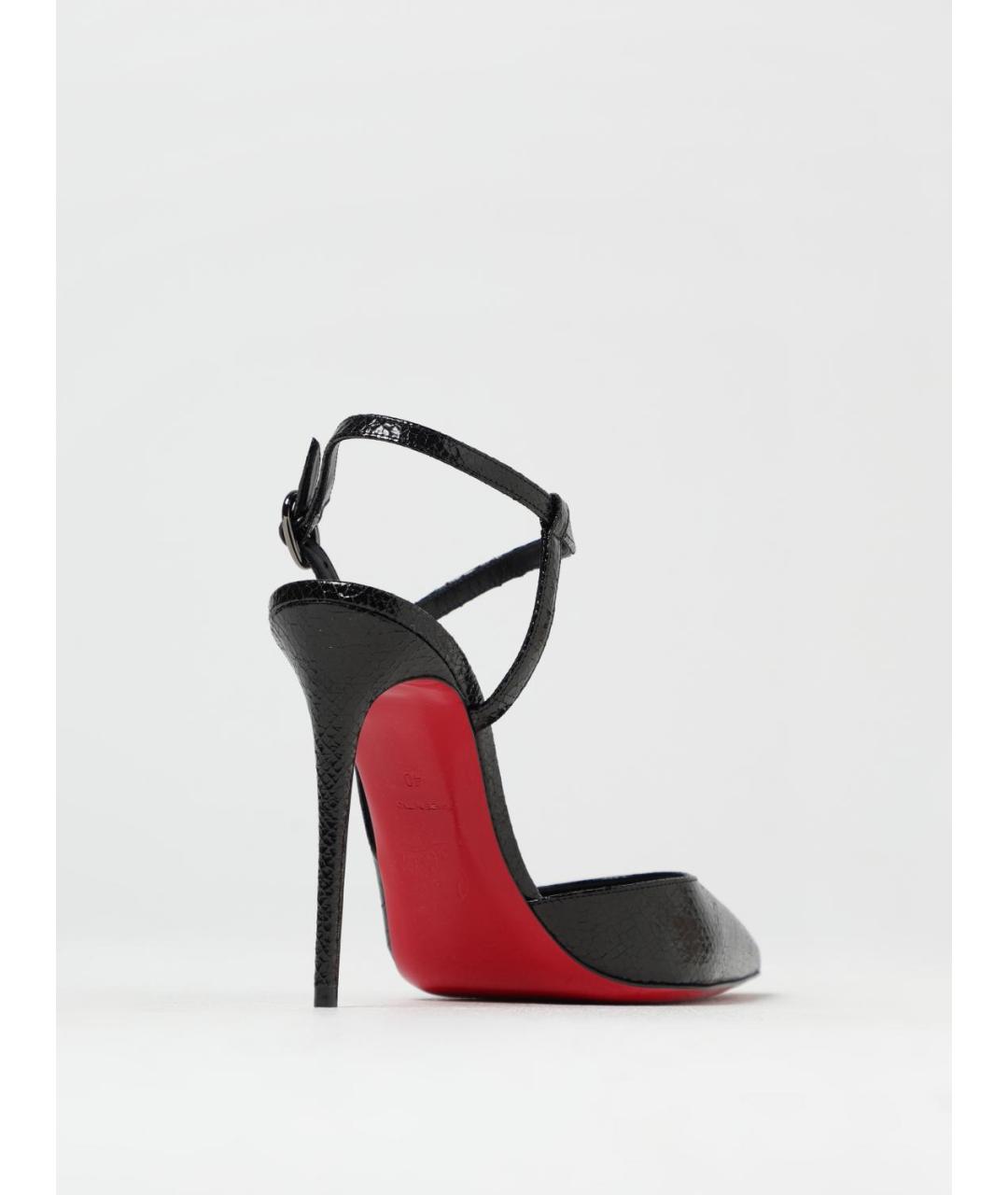 CHRISTIAN LOUBOUTIN Черные кожаные туфли, фото 3