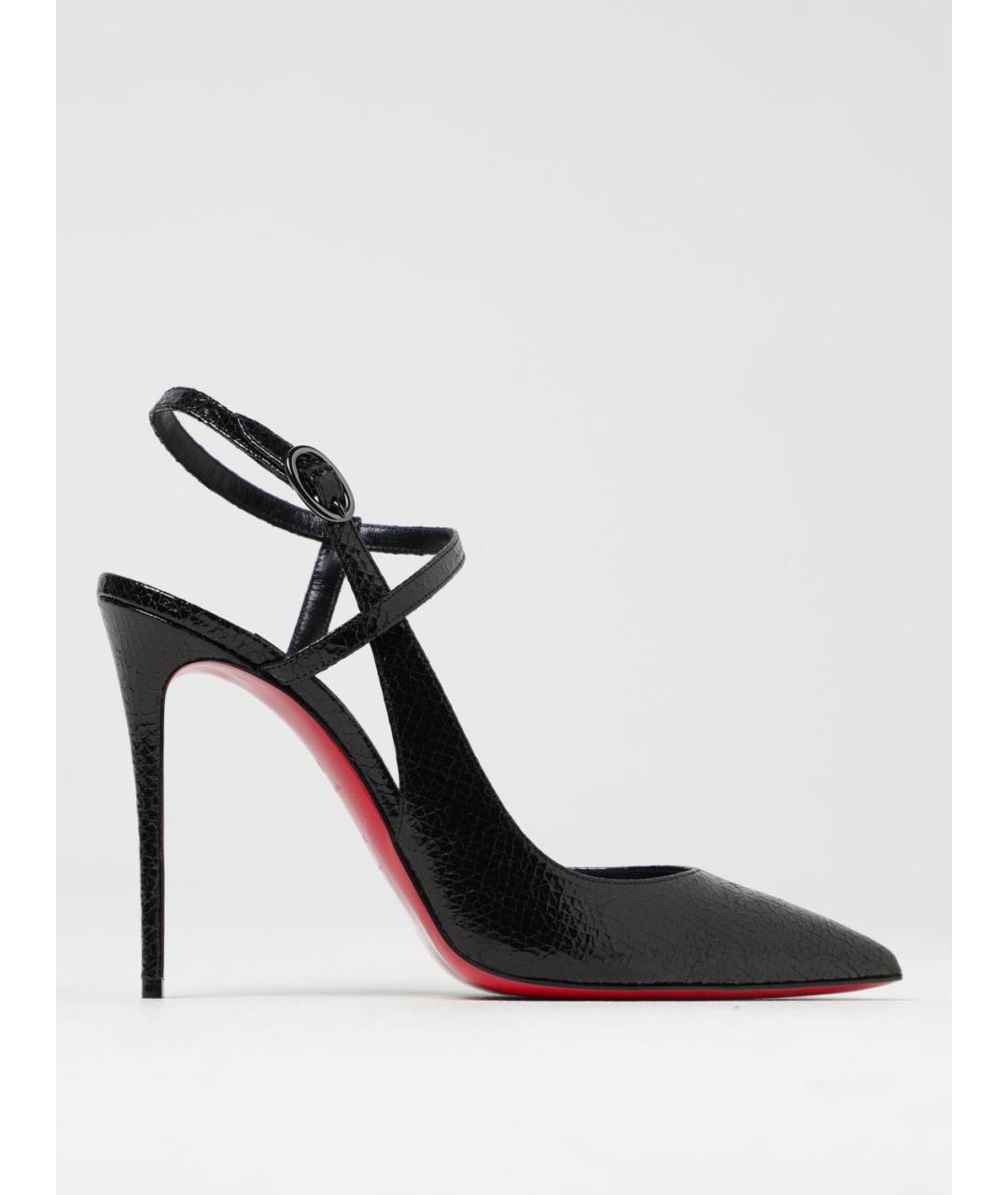 CHRISTIAN LOUBOUTIN Черные кожаные туфли, фото 5