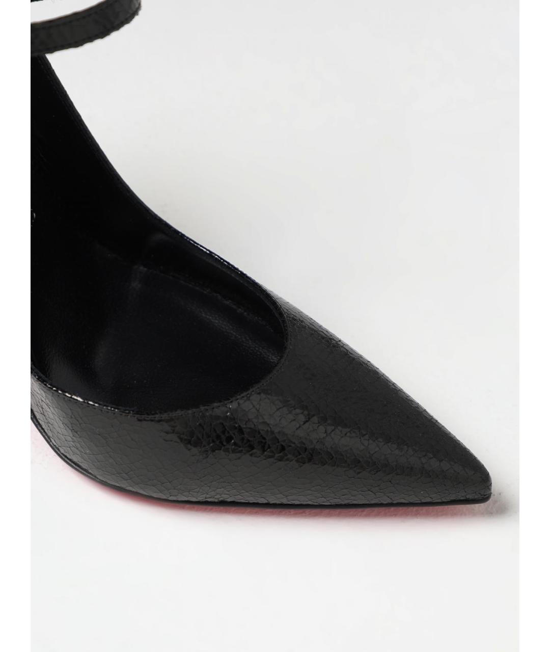 CHRISTIAN LOUBOUTIN Черные кожаные туфли, фото 4