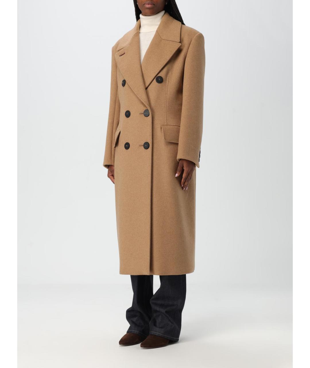 MAX MARA Бежевое кашемировое пальто, фото 4