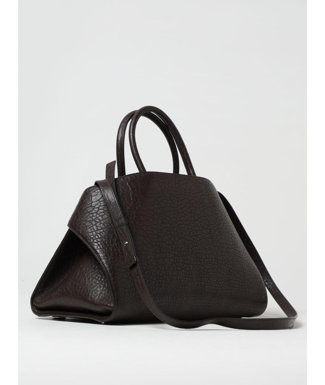 FERRAGAMO Черная кожаная сумка тоут, фото 3
