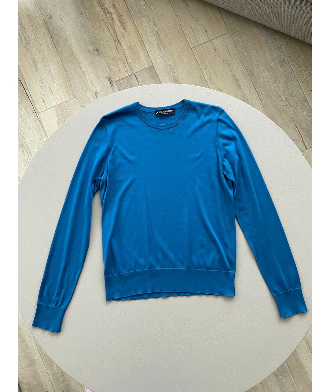 DOLCE&GABBANA Синий шелковый джемпер / свитер, фото 5