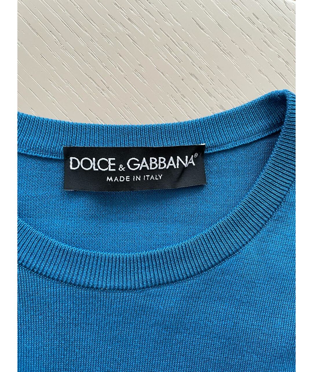 DOLCE&GABBANA Синий шелковый джемпер / свитер, фото 3
