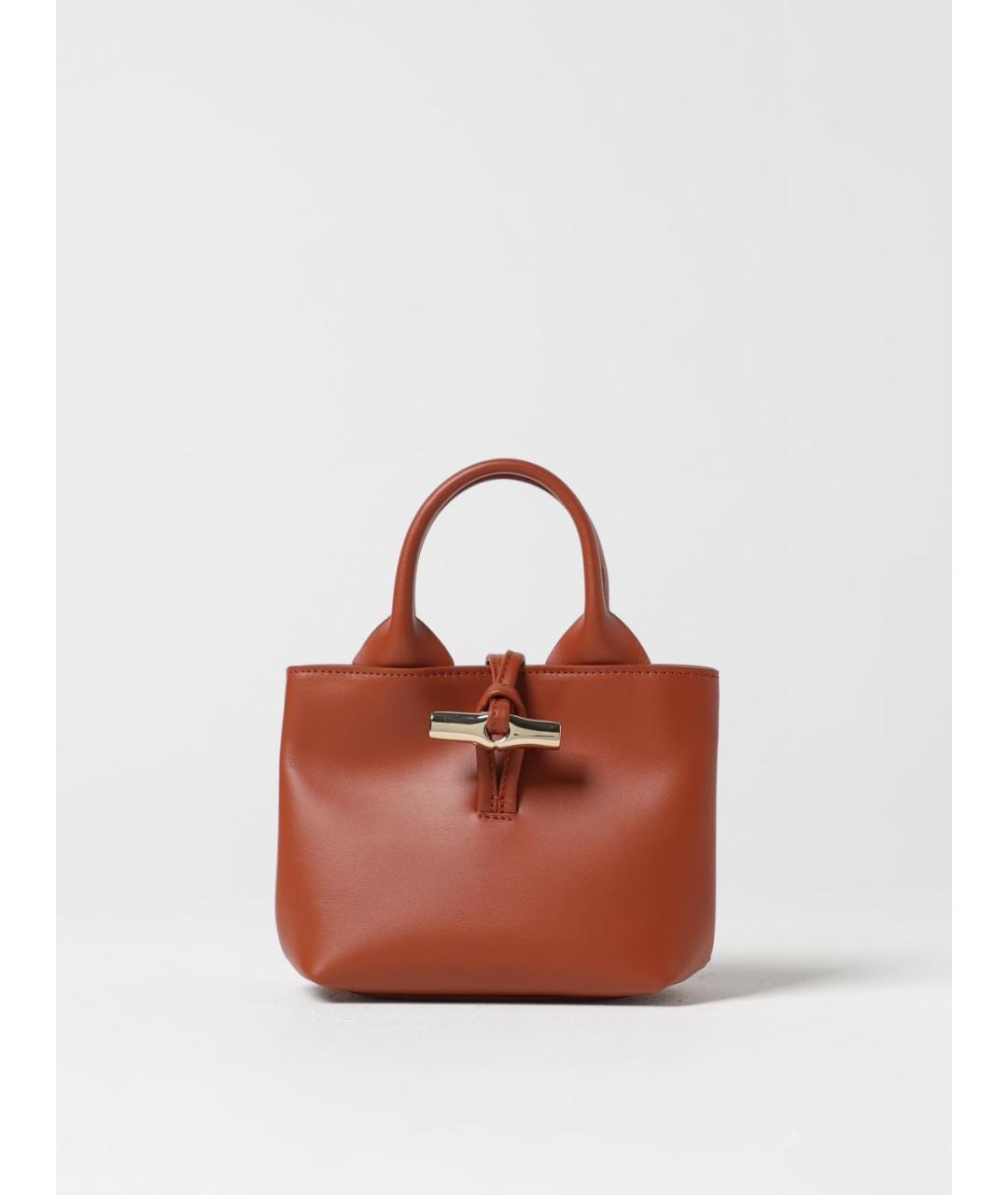 LONGCHAMP Коричневая кожаная сумка через плечо, фото 4