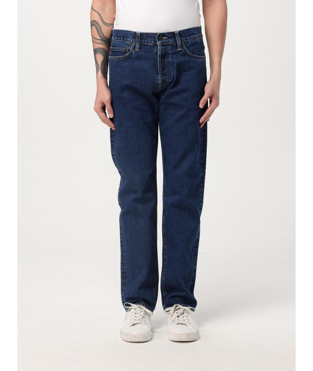 CARHARTT WIP Синие хлопковые повседневные брюки, фото 2