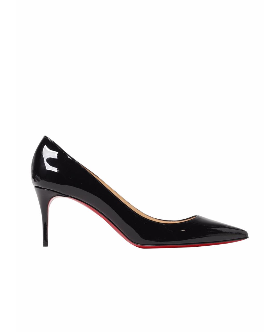 CHRISTIAN LOUBOUTIN Черные кожаные туфли, фото 1