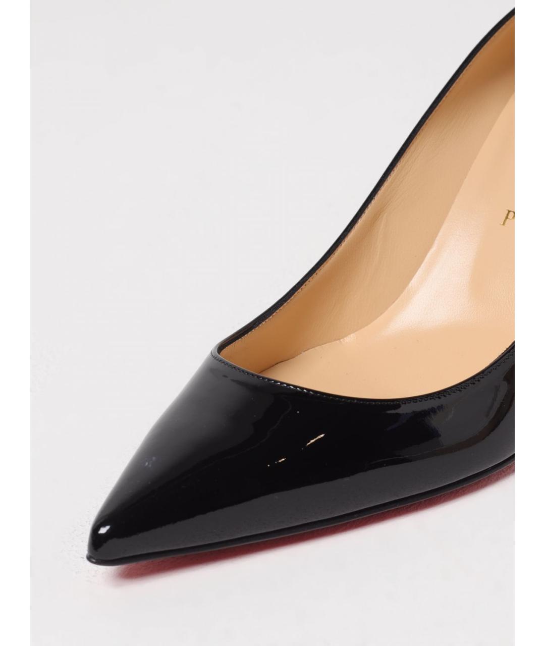 CHRISTIAN LOUBOUTIN Черные кожаные туфли, фото 4
