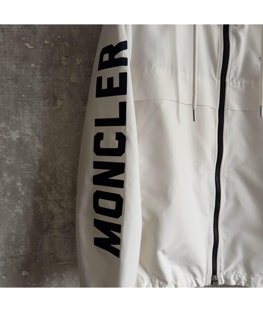 MONCLER Белая полиэстеровая куртка, фото 4