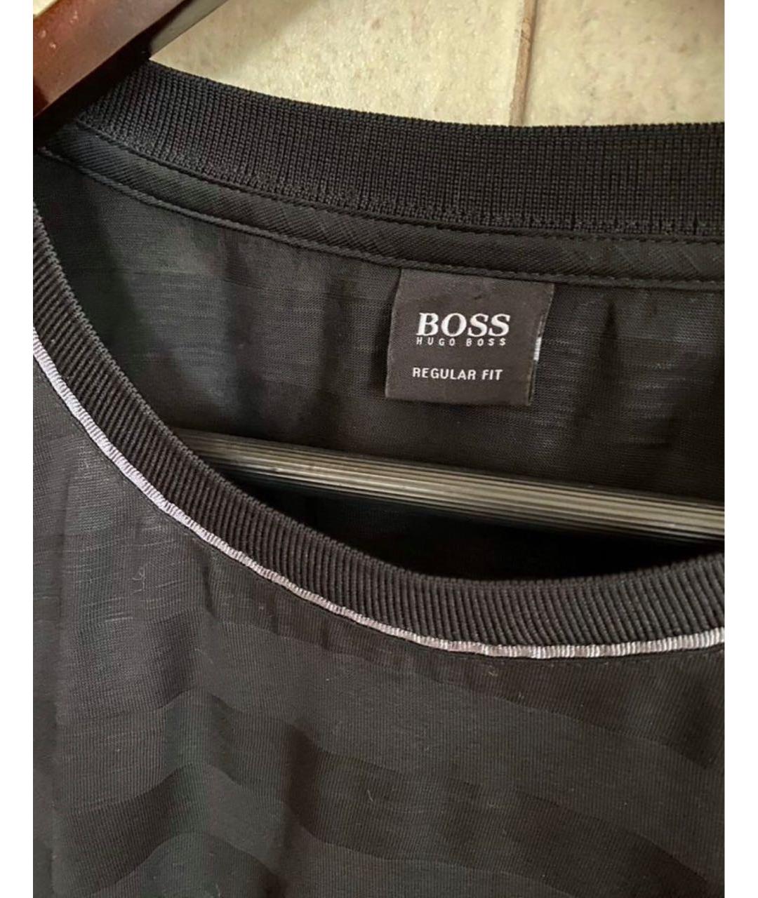 HUGO BOSS Черный хлопковый джемпер / свитер, фото 2