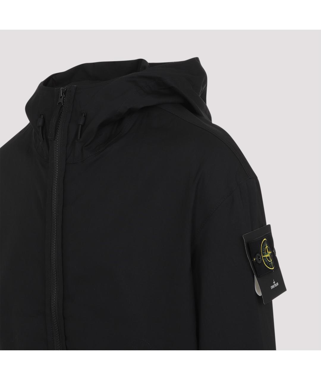 STONE ISLAND Черная хлопковая куртка, фото 4