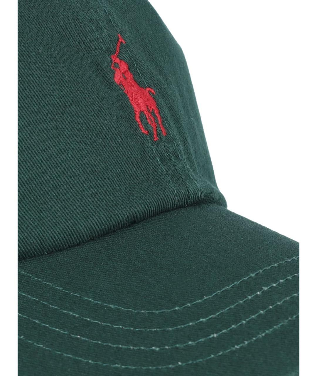 POLO RALPH LAUREN Зеленая хлопковая кепка/бейсболка, фото 3