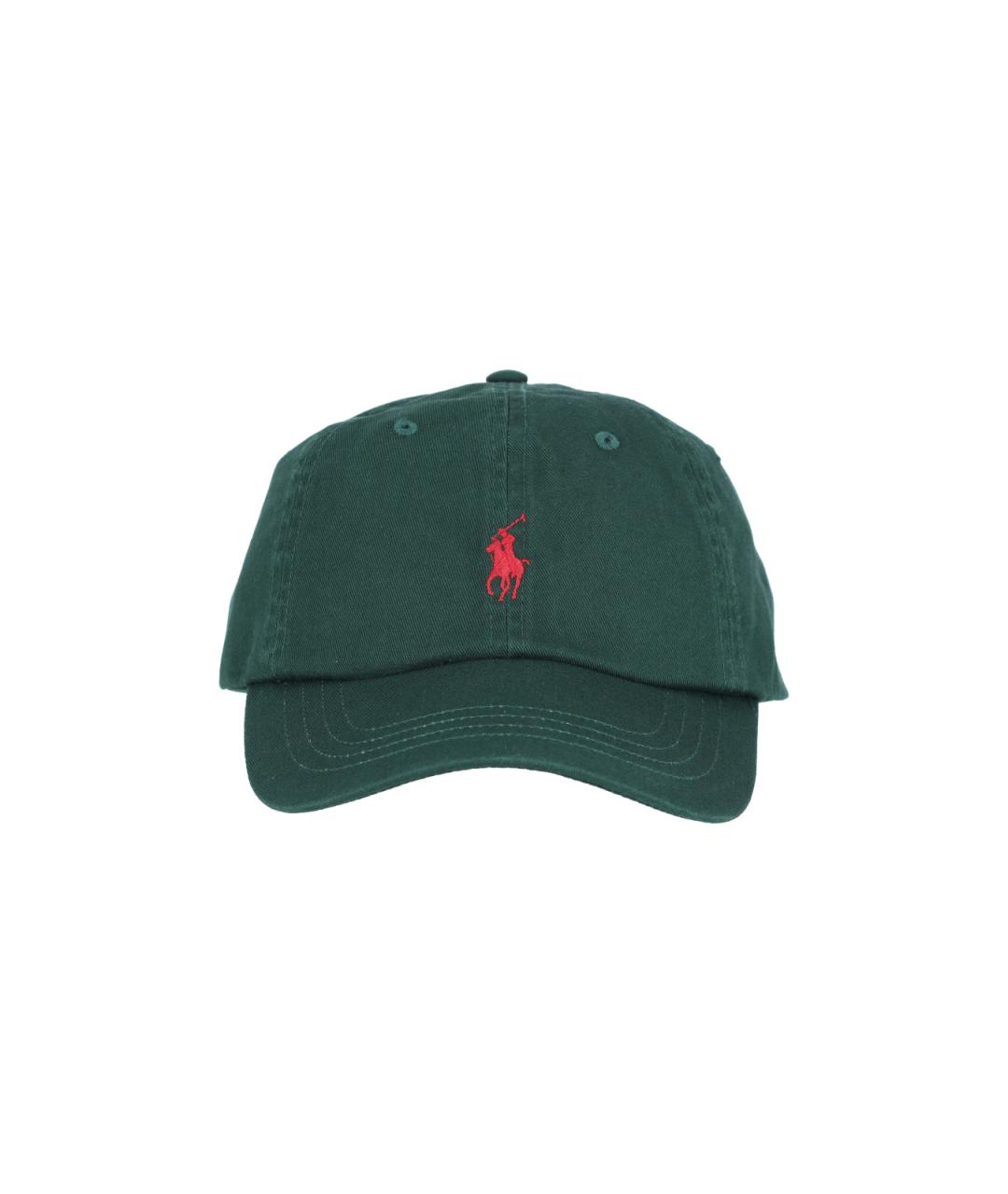 POLO RALPH LAUREN Зеленая хлопковая кепка/бейсболка, фото 1